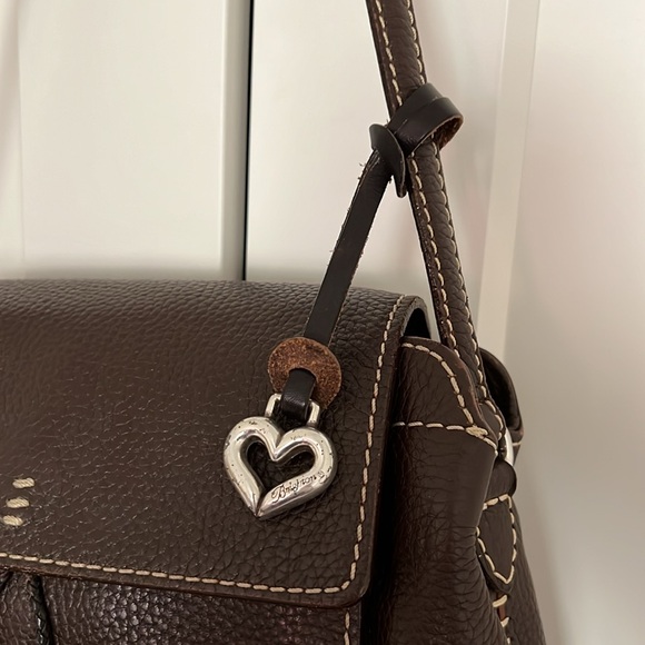 Vintage Brighton pebble leather bold stitch snap front purse - Picture 10 of 17